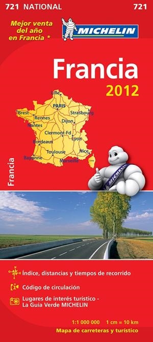 MAPA FRANCIA 2012 721 | 9782067171015 | VARIOS AUTORES