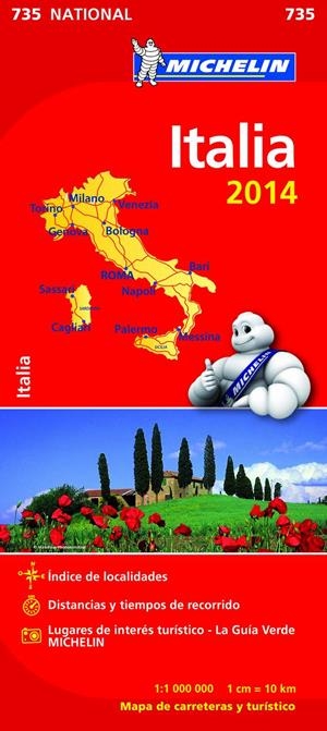 MAPA NATIONAL ITALIA 735 | 9782067191532 | VARIOS AUTORES