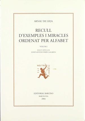 RECULL D'EXEMPLES I MIRACLES ORDENAT PER ALFABET | 9788472267084 | ARNAU DE LIEJA