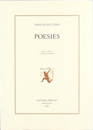 POESIES | 9788472267169 | DE SANT JORDI, JORDI