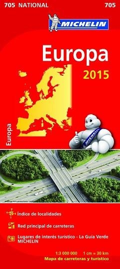 MAPA EUROPA MICHELIN 705 2015 | 9782067199866 | AA.VV.