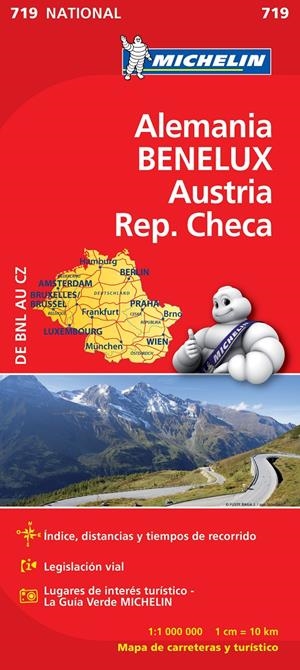 MAPA ALEMANIA, AUSTRIA, BENELUX Y REPÚBLICA CHECA | 9782067170940 | VARIOS AUTORES