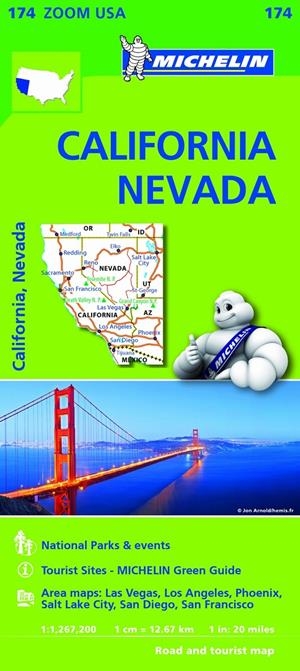 MAPA ZOOM USA CALIFORNIA - NEVADA 11174 | 9782067190511 | VARIOS AUTORES