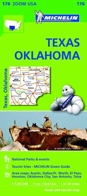 MAPA ZOOM USA TEXAS - OKLAHOMA  | 9782067190924 | VARIOS AUTORES