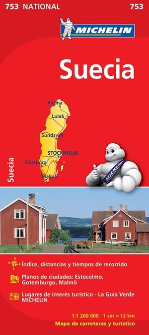MAPA NATIONAL SUECIA 753 | 9782067172838 | VARIOS AUTORES