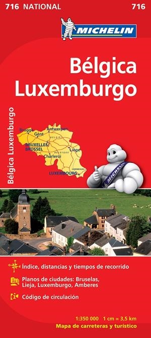 MAPA BÉLGICA LUXEMBURGO 716 | 9782067170728 | VARIOS AUTORES