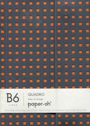 LLIBRETA PAPER OH GREY ON ORANGE B6 LINED | 9781439790687