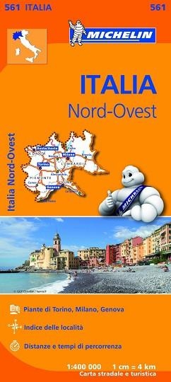 MAPA REGIONAL ITALIA NORD OUEST 561 | 9782067183933 | MICHELIN