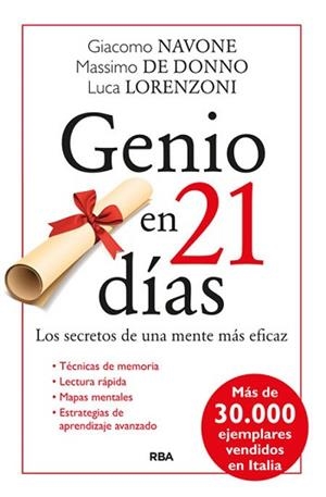 GENIO EN 21 DÍAS | 9788490564585 | NAVONE , GIACOMO/DE DONNO , MASSIMO