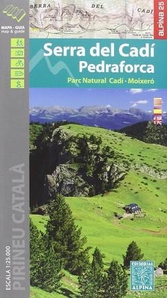 MAPA SERRA DEL CADÍ - PEDRAFORCA, MAPA I GUIA EXCURSIONISTA | 9788480906494 | ALPINA EDITORIAL