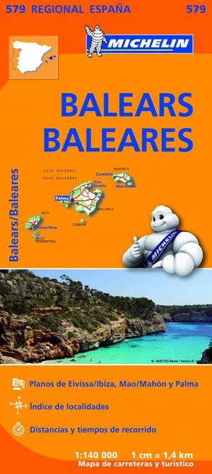 MAPA REGIONAL BALEARS / BALEARES 579 | 9782067184503 | VARIOS AUTORES