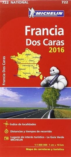 MAPA NATIONAL FRANCIA (DOBLE CARA) 722 | 9782067211162 | VV. AA.