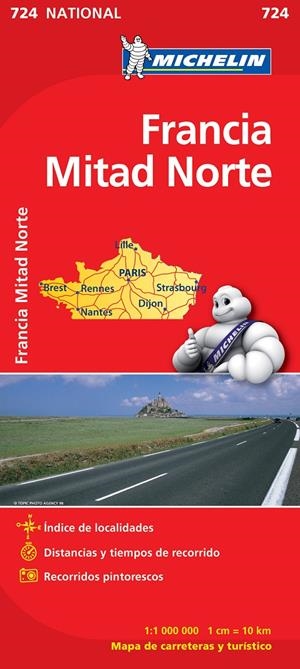 MAPA FRANCIA MITAD NORTE 724 | 9782067171169 | VARIOS AUTORES