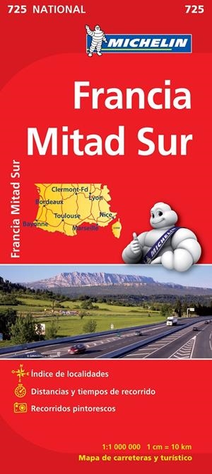 MAPA FRANCIA MITAD SUR 2012 725 | 9782067171244 | VARIOS AUTORES
