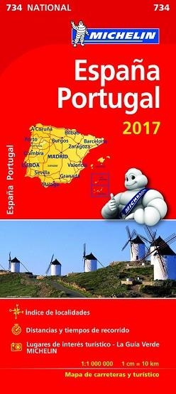 MAPA NATIONAL ESPAÑA - PORTUGAL 2017 734 | 9782067218932 | AA.VV