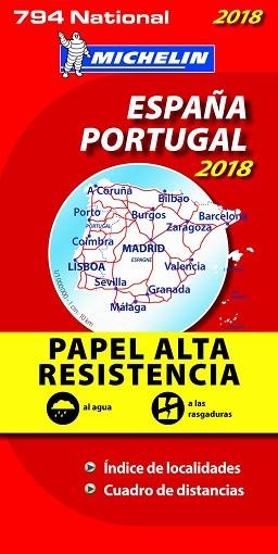 MAPA NATIONAL ESPAÑA - PORTUGAL "ALTA RESISTENCIA" | 9782067228856 | MICHELIN