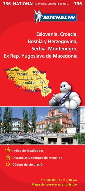 MAPA ESLOVENIA, CROACIA, BOSNIA Y HERZEGOVINA, SERBIA, MONTENEGRO Y LA | 9782067171978 | VARIOS AUTORES