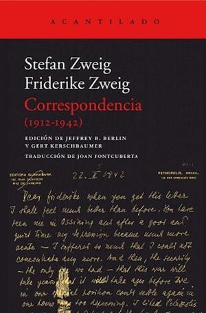 CORRESPONDENCIA (1912-1942) | 9788416748181 | ZWEIG, STEFAN / ZWEIG, FRIEDERICKE