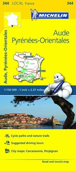 MAPA AUDE, PYRÉNÉES-ORIENTALES 344 FRANCIA 2016 | 9782067210783 | VV. AA.