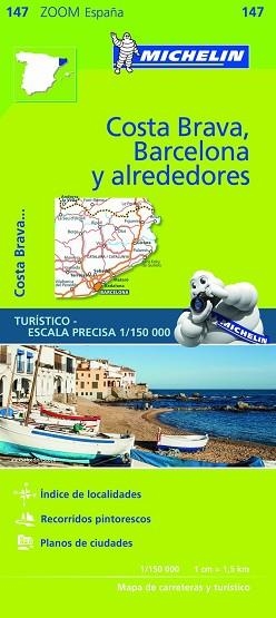 MAPA ZOOM BARCELONA Y ALREDEDORES, COSTA BRAVA | 9782067218192 | MICHELIN