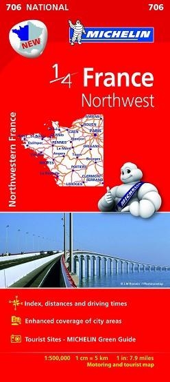 MAPA FRANCIA  (706) NORTHWEST    -2015- | 9782067200630 | MICHELIN