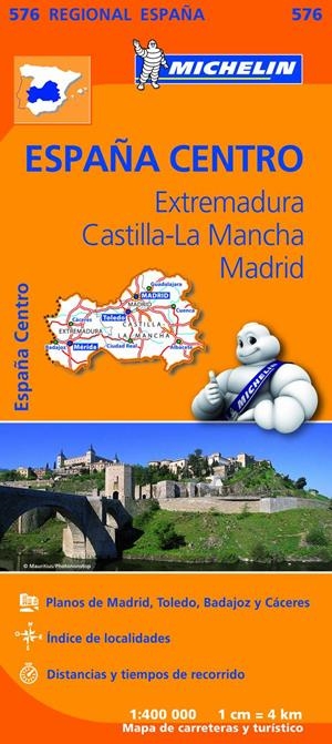 MAPA REGIONAL EXTREMADURA, CASTILLA LA MANCHA, MADRID 576 | 9782067184350 | VARIOS AUTORES