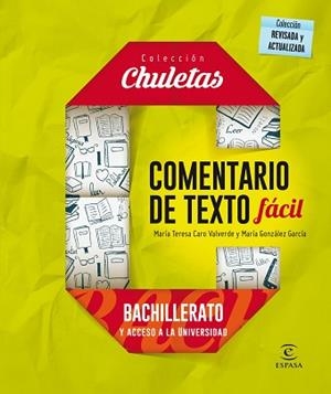 COMENTARIO DE TEXTO FÁCIL PARA BACHILLERATO | 9788467046601 | CARO VALVERDE, MARÍA TERESA / GONZÁLEZ GARCÍA, MARÍA