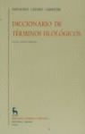 DICCIONARIO DE TÉRMINOS FILOLOGICOS | 9788424911119 | LAZARO CARRETER, FERNANDO
