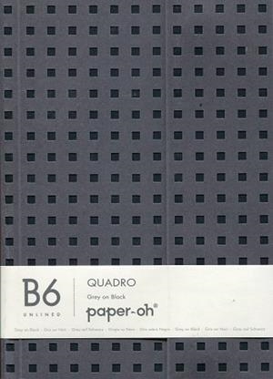 LLIBRETA PAPER OH GREY ON BLACK B6 UNLINED | 9781439790656