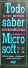 TODO LO QUE NECESITO SABER SOBRE LA EMPRESA MICROS | 9788479532017 | BICK, JULIE