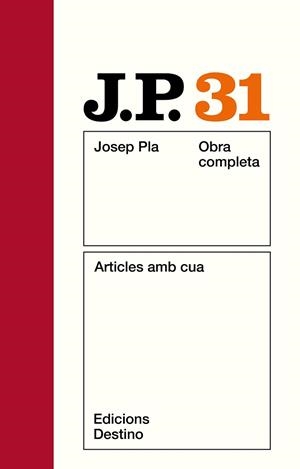 ARTICLES AMB CUA OBRA COMPLETA Nº 31 | 9788423304363 | PLA, JOSEP