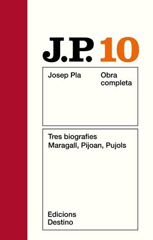 PLA: TRES BIOGRAFIES. O.C. VOL.10 | 9788423305186 | PLA, JOSEP