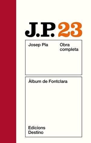 ALBUM DE FONTCLARA ( OBRA COMPLETA VOL.23 ) | 9788423316335 | PLA, JOSEP