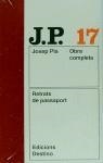 RETRATS DE PASSAPORT ( OBRA COMPLETA Nº 17 ) | 9788423305834 | PLA, JOSEP