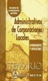 ADMINISTRATIVOS DE CORPORACIONES LOCALES TEMARIO | 9788482191041 | ROMERO ALCANTARA, FRANCISCO