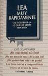 LEA MUY RAPIDAMENTE | 9788435907064 | ESCARPANTER, JOSE
