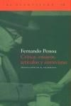 CRITICA ENSAYOS ARTICULOS Y ENTREVISTAS | 9788496136267 | PESSOA, FERNANDO