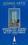 SUMMA ARTIS TOMO 41 ARQUITECTURA EUROPEA Y AMERICANA | 9788423954841 | CAPITEL, ANTON