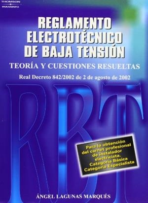 NUEVO REGLAMENTO ELECTROTECNICO DE BAJA TENSION | 9788428328500 | LAGUNAS MARQUES, ANGEL