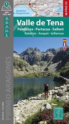 MAPA VALLE DE TENA - PANTICOSA, PARTACUA, SALLENT | 9788470111723 | EDITORIAL ALPINA