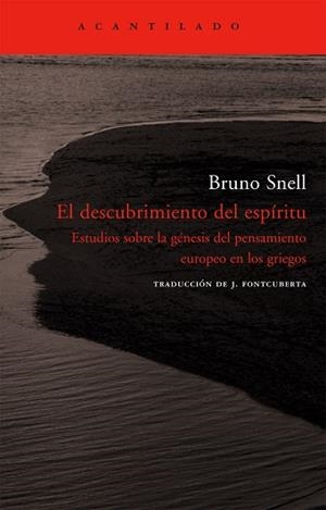 DESCUBRIMIENTO DEL ESPÍRITU | 9788496834224 | SNELL, BRUNO