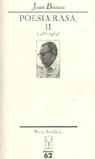 POESIA RASA II : 1955-1959 | 9788429732962 | BROSSA, JOAN