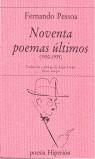 NOVENTA POEMAS ULTIMOS (1930-1935) | 9788475173801 | PESSOA, FERNANDO