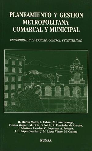 PLANEAMIENTO Y GESTION METROPOLITANA COMARCAL Y MU | 9788431312664 | MARTIN MATEO/URBANI L.