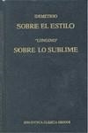 SOBRE EL ESTILO. SOBRE LO SUBLIME | 9788424935191 | DEMETRIO ; LONGINO, CASIO