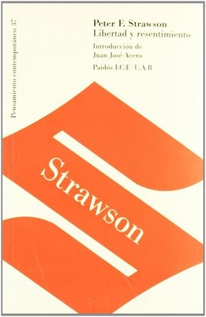 LIBERTAD Y RESENTIMIENTO | 9788449301308 | STRAWSON, PETER F.
