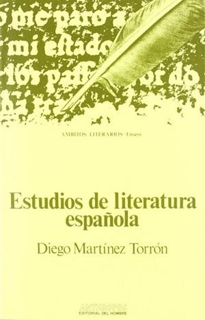 ESTUDIOS DE LITERATURA ESPAÑOLA | 9788476580530 | MARTINEZ TORRON, DIEGO