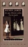 LO QUE MAISIE SABIA. EN LA JAULA | 9788477021421 | JAMES, HENRY