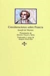CONSIDERACIONES SOBRE FRANCIA | 9788430918003 | MAISTRE, JOSEPH DE, CONDE DE