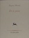 DE LA POESIA | 9788481910315 | MONTALE, EUGENIO